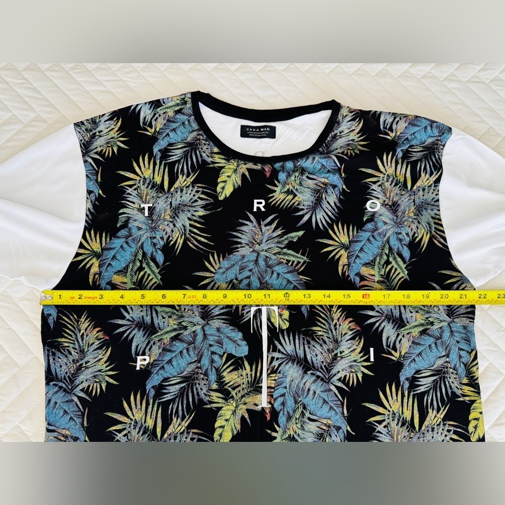 Zara Man T-shirt XL Slim Fit TROPICAL PRINT! - Picture 11 of 12